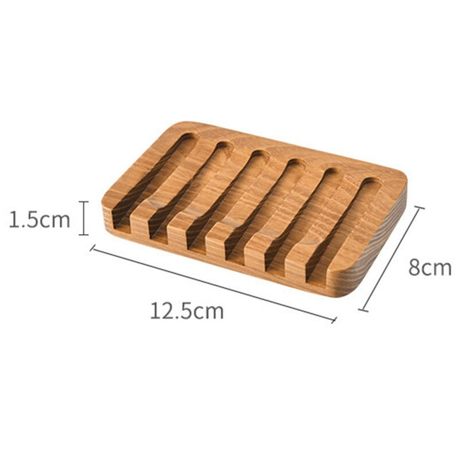 Natuurlijk houten zeephouder voor badkamer