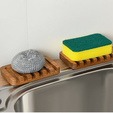 Natuurlijk houten zeephouder voor badkamer