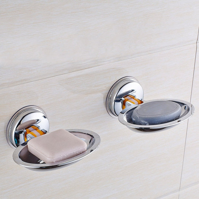 Ronde RVS zeephouder met zuignap