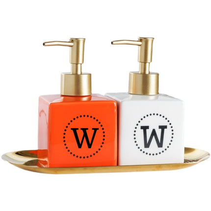 Luxe design zeepdispenser met initiaal W