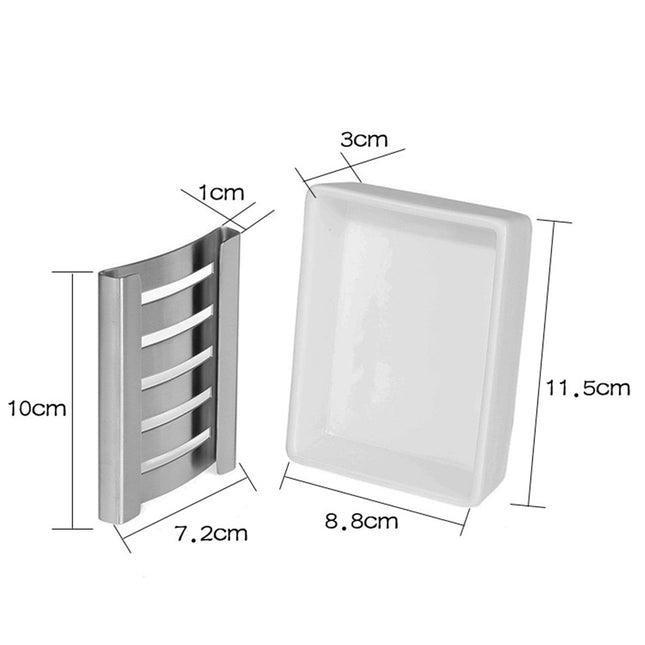 Keramieken zeepbakje met RVS rooster