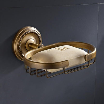 Messing zeepmandje voor aan de wand