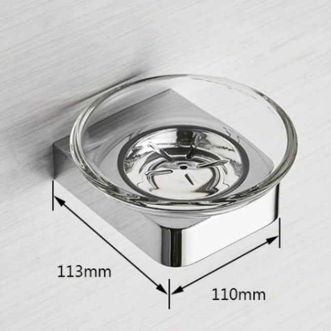 Kleine ronde zeephouder voor muurmontage