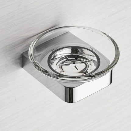 Kleine ronde zeephouder voor muurmontage