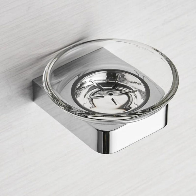 Kleine ronde zeephouder voor muurmontage