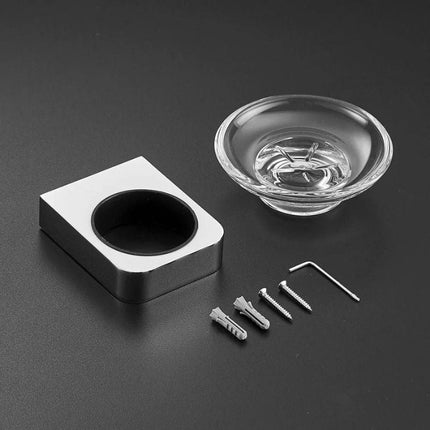 Kleine ronde zeephouder voor muurmontage