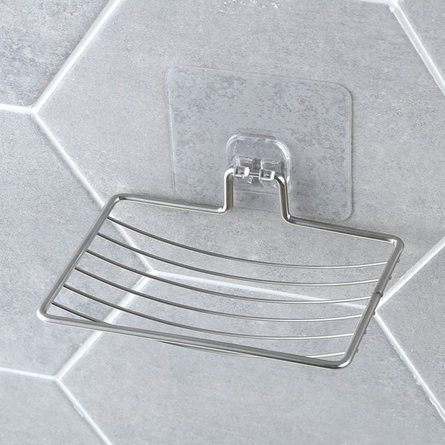 Zelfklevend RVS zeepbakje voor de douche