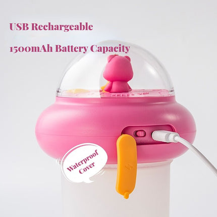 Paarse automatische zeepdispenser voor kinderen