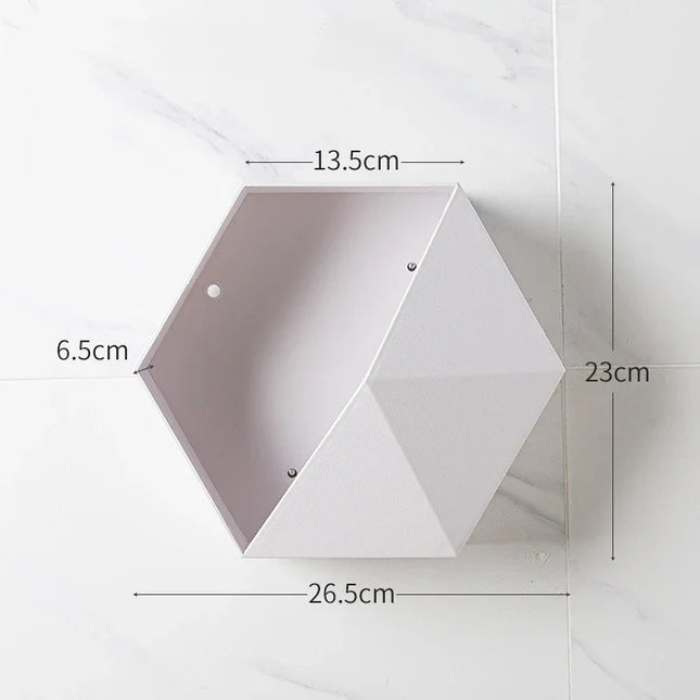 Hexagonaal wandrek voor in de douche