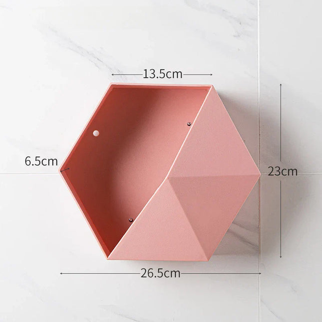 Hexagonaal wandrek voor in de douche