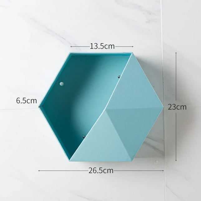 Hexagonaal wandrek voor in de douche