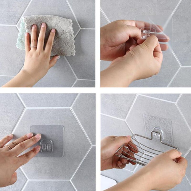 Zelfklevend RVS zeepbakje voor de douche