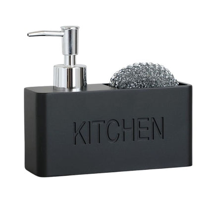 Keuken zeepdispenser met sponshouder
