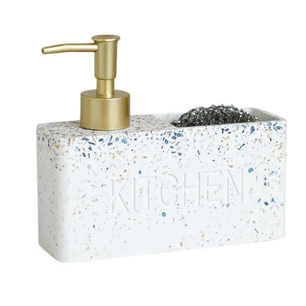 Keuken zeepdispenser met sponshouder
