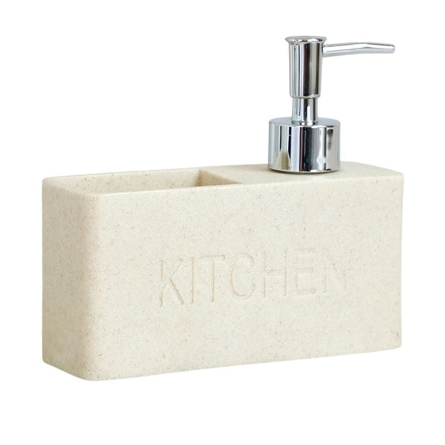 Keuken zeepdispenser met sponshouder
