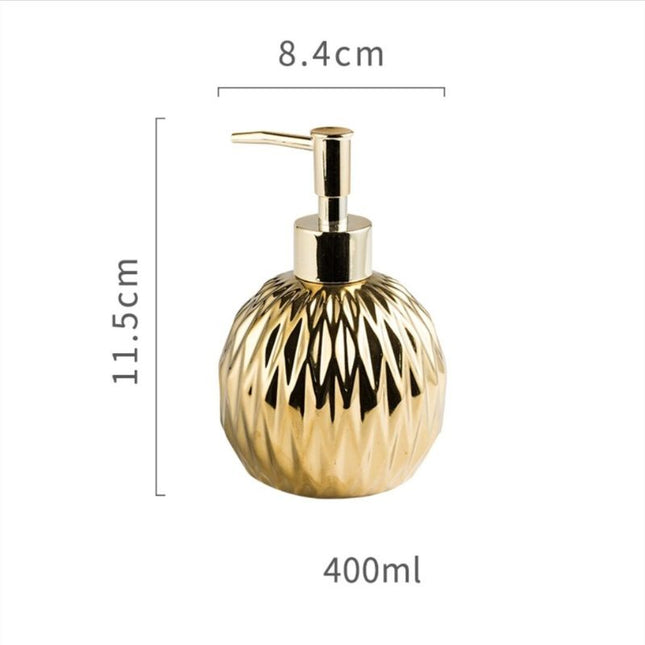 Goudkleurige design zeepdispenser voor badkamer