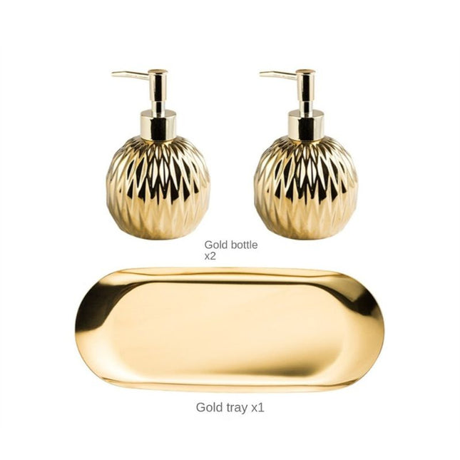 Goudkleurige design zeepdispenser voor badkamer