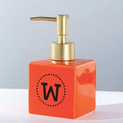 Luxe design zeepdispenser met initiaal W