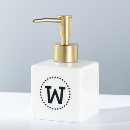 Luxe design zeepdispenser met initiaal W