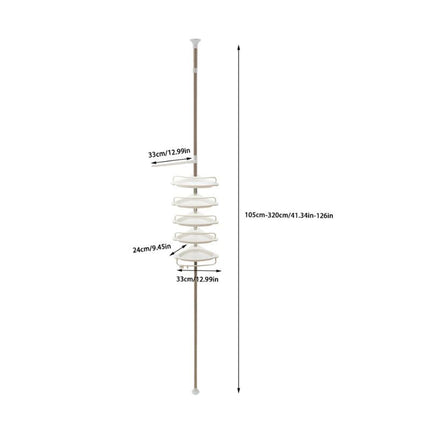 Telescopisch doucherek voor de badkamerhoek