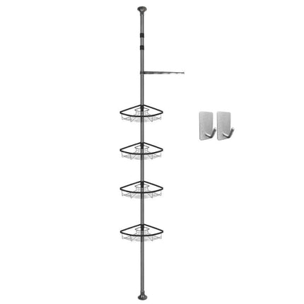 Zwart telescopisch doucherek voor hoek