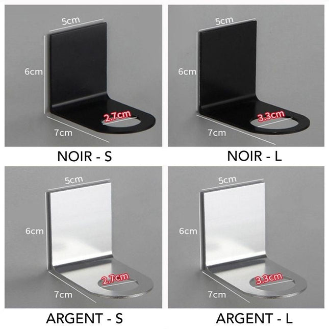Wandhouder voor zeepdispenser van metaal