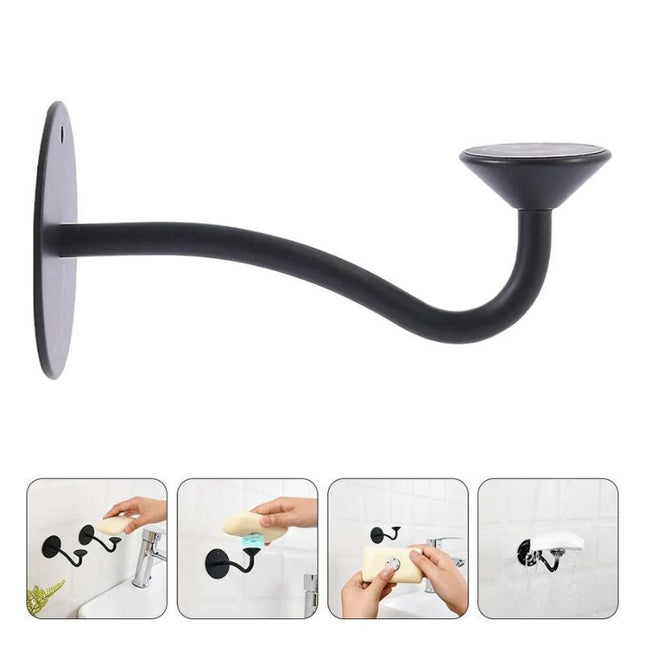 Zwarte magnetische zeephouder voor muur