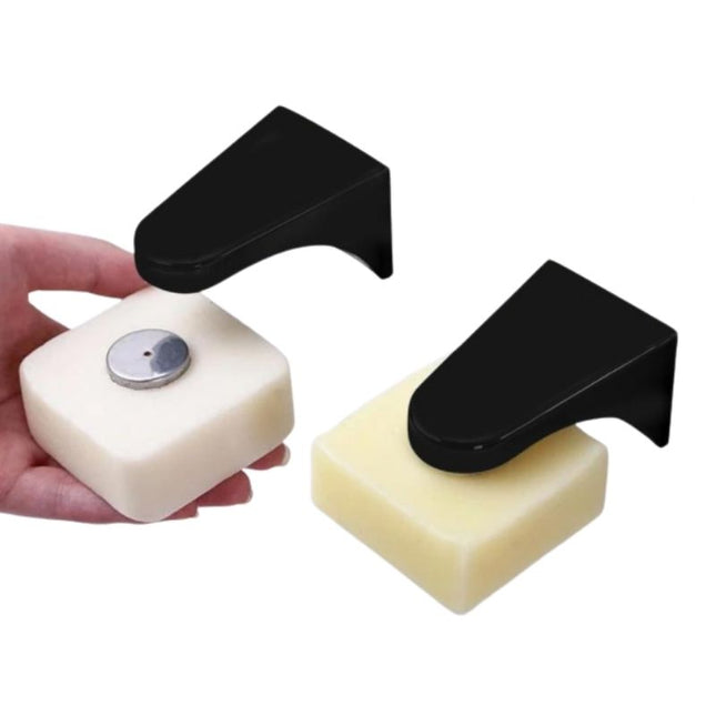 Zwarte magnetische houder voor zeep