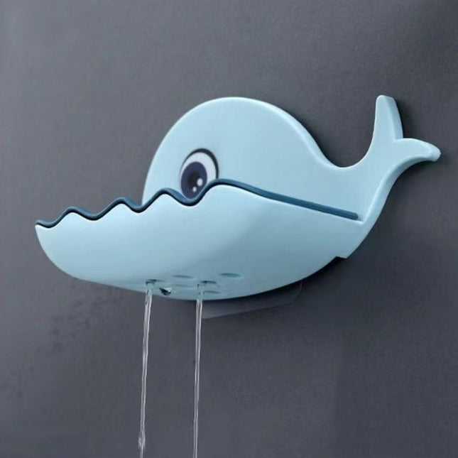 Leuke zeephouder walvis voor de muur