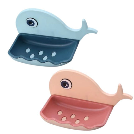 Leuke zeephouder walvis voor de muur