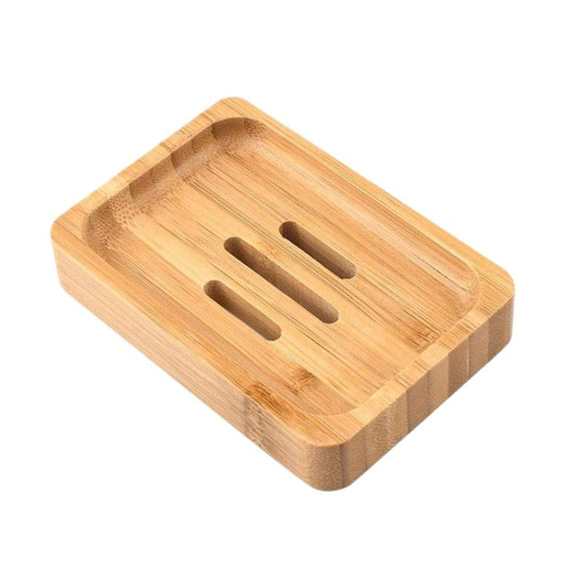 Handgemaakte tweedelige bamboe zeephouder