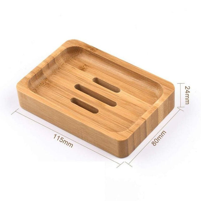 Handgemaakte tweedelige bamboe zeephouder