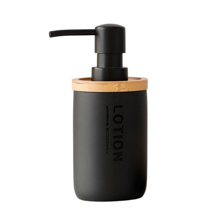 Zwarte zeephouder met bamboe rooster