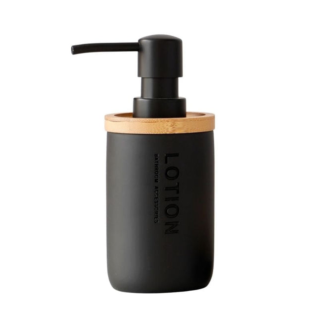 Zwarte zeephouder met bamboe rooster