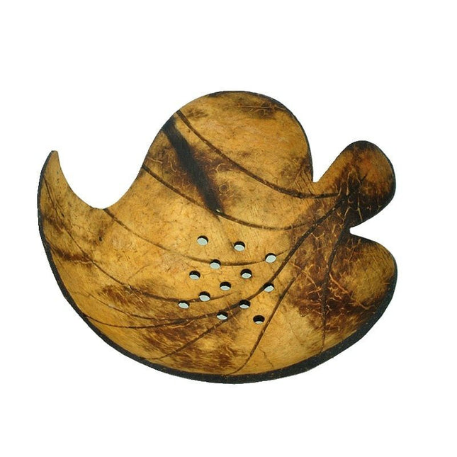 Zeephouder van kokosnoot in bladvorm