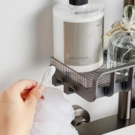 Verstelbare zeephouder voor douchestang