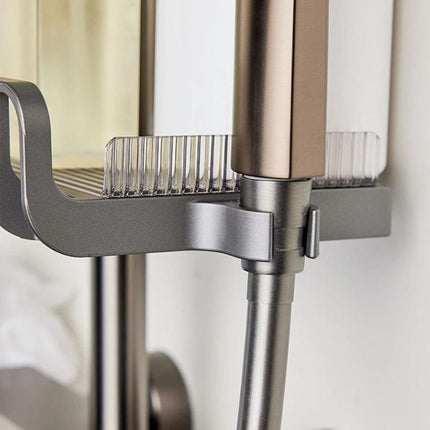 Verstelbare zeephouder voor douchestang