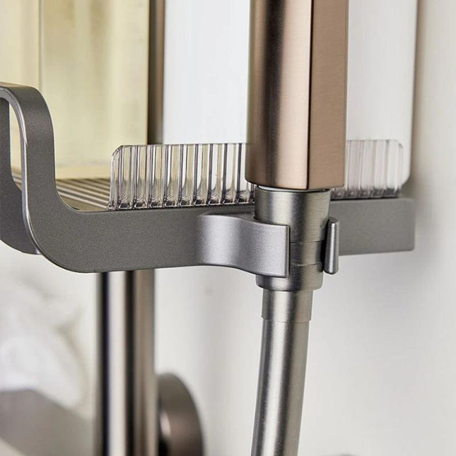 Verstelbare zeephouder voor douchestang