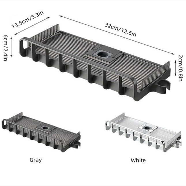 Verstelbare zeephouder voor douchestang