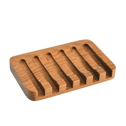 Natuurlijk houten zeephouder voor badkamer