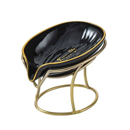 Gouden zeepschaaltje in bladvorm