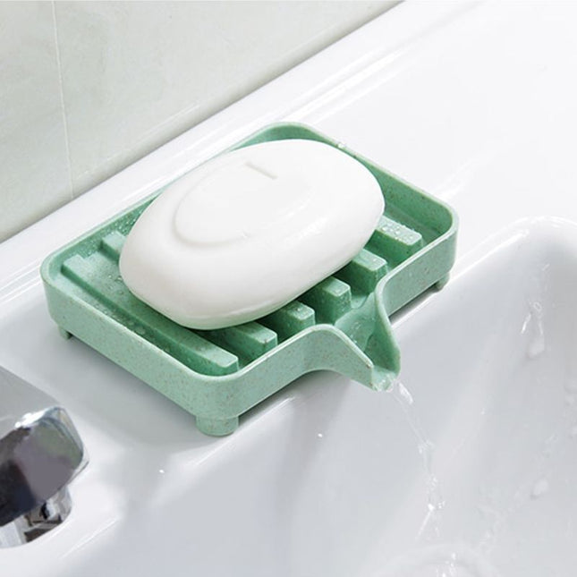 Kunststof zeepbakje met afvoer voor wasbak