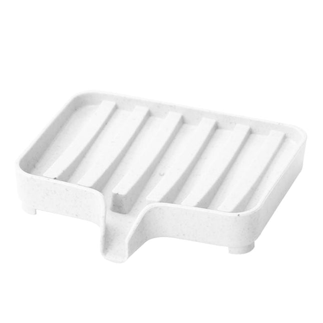 Kunststof zeepbakje met afvoer voor wasbak