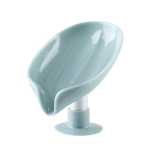 Zelfdrainerende zeephouder in bladvorm