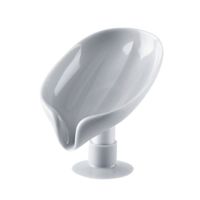 Zelfdrainerende zeephouder in bladvorm