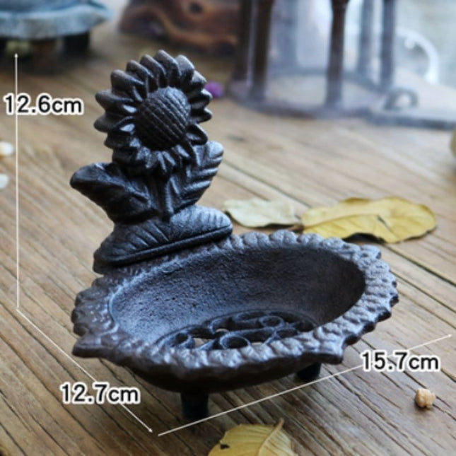 Vintage gietijzeren zeepbakje met koe