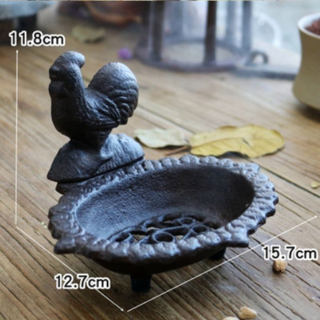 Vintage gietijzeren zeepbakje met koe