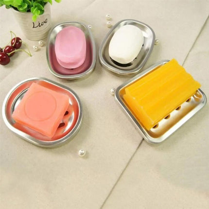 Eenvoudige RVS zeephouder met gaatjes