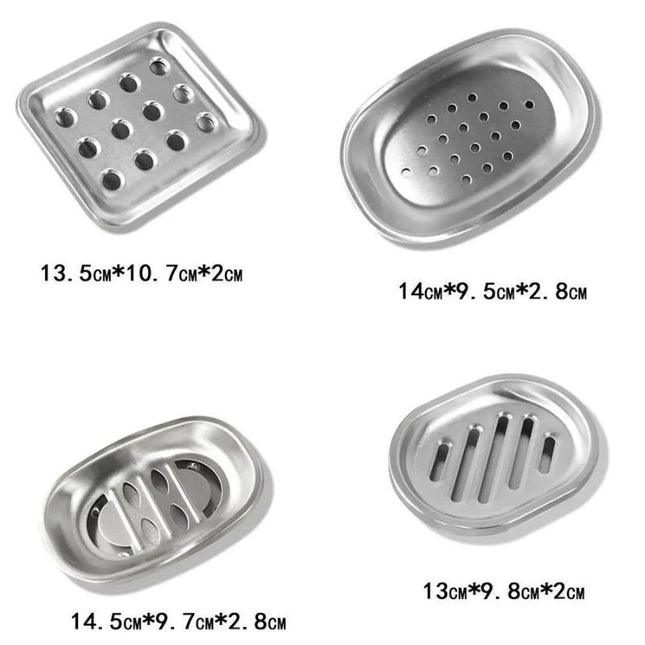 Eenvoudige RVS zeephouder met gaatjes