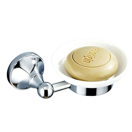 Wand zeephouder van messing en keramiek